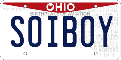 OH license plate SOIBOY