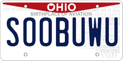 OH license plate SOOBUWU