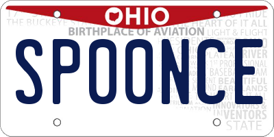 OH license plate SP00NCE