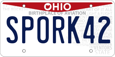 OH license plate SPORK42