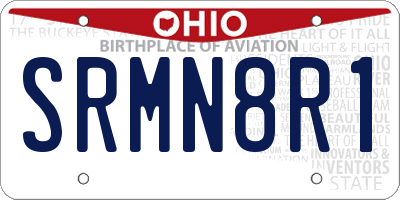 OH license plate SRMN8R1