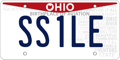 OH license plate SS1LE