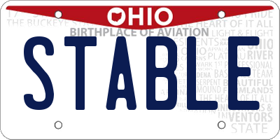 OH license plate STABLE