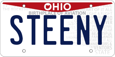 OH license plate STEENY