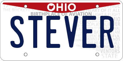 OH license plate STEVER