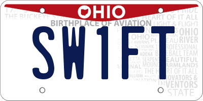 OH license plate SW1FT