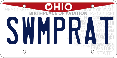 OH license plate SWMPRAT