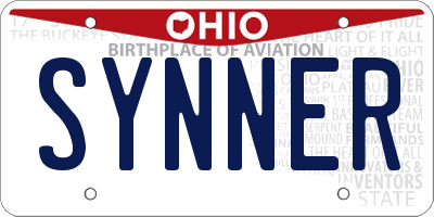 OH license plate SYNNER