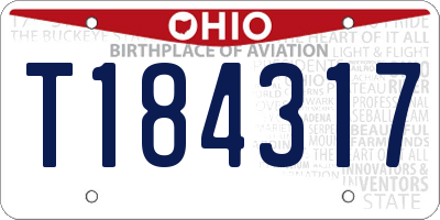 OH license plate T184317