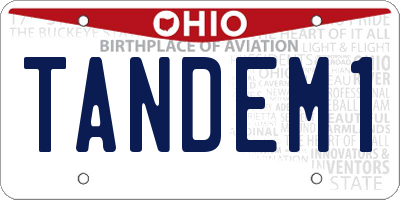 OH license plate TANDEM1