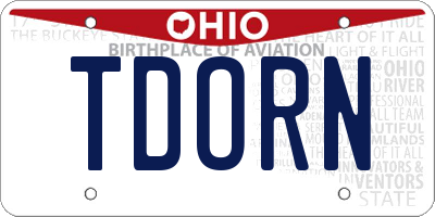 OH license plate TDORN