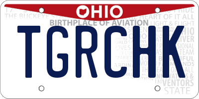 OH license plate TGRCHK