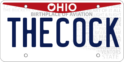 OH license plate THEC0CK