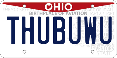 OH license plate THUBUWU