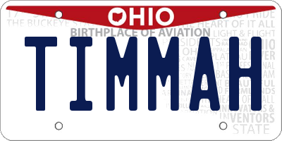 OH license plate TIMMAH