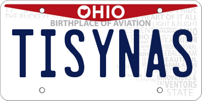 OH license plate TISYNAS