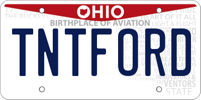 OH license plate TNTFORD