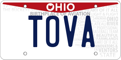 OH license plate TOVA