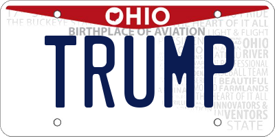 OH license plate TRUMP