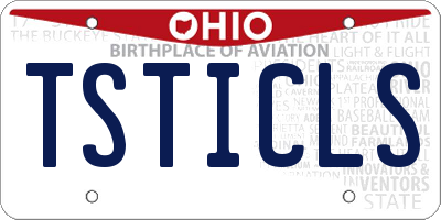 OH license plate TSTICLS