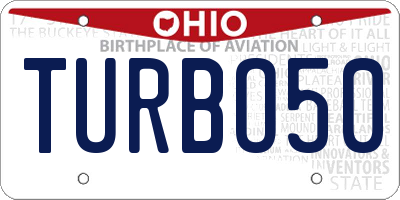 OH license plate TURBO50