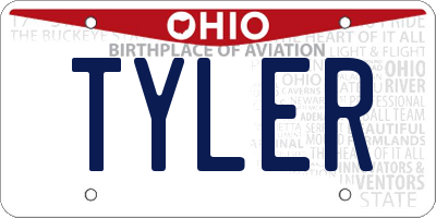 OH license plate TYLER