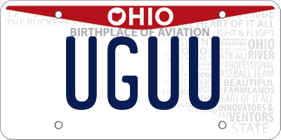 OH license plate UGUU