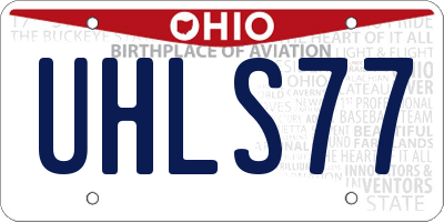 OH license plate UHLS77