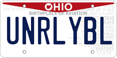 OH license plate UNRLYBL