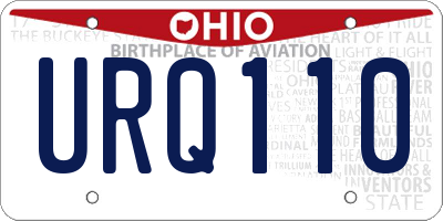 OH license plate URQ110