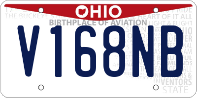 OH license plate V168NB