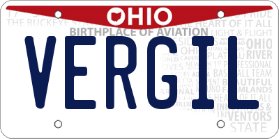 OH license plate VERGIL