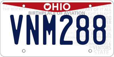 OH license plate VNM288