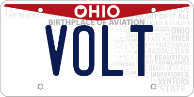 OH license plate VOLT