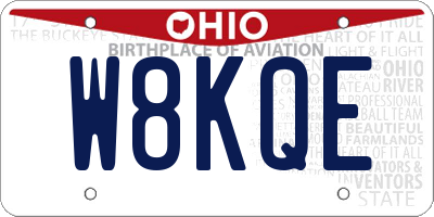 OH license plate W8KQE