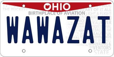 OH license plate WAWAZAT