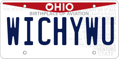 OH license plate WICHYWU