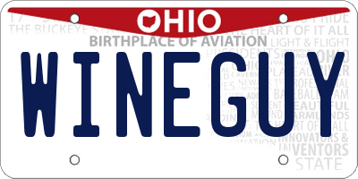 OH license plate WINEGUY