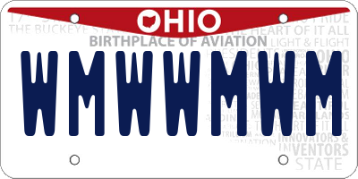 OH license plate WMWWMWM