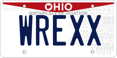 OH license plate WREXX