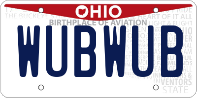 OH license plate WUBWUB