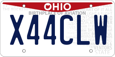 OH license plate X44CLW