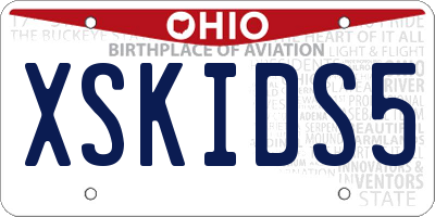 OH license plate XSKIDS5