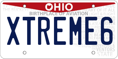 OH license plate XTREME6