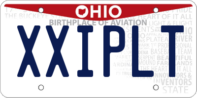 OH license plate XXIPLT