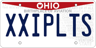 OH license plate XXIPLTS