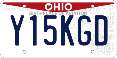 OH license plate Y15KGD