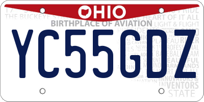 OH license plate YC55GDZ