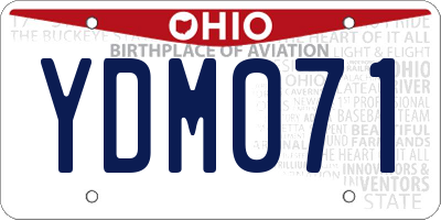 OH license plate YDM071