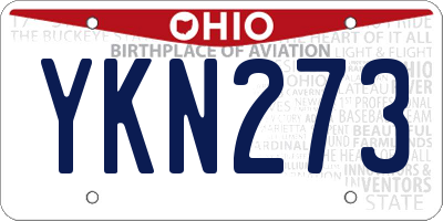 OH license plate YKN273